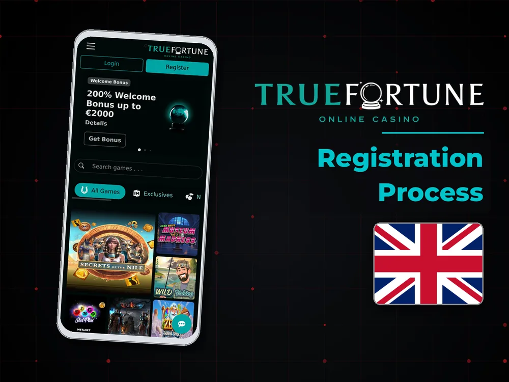 True Fortune casino - Registration Process