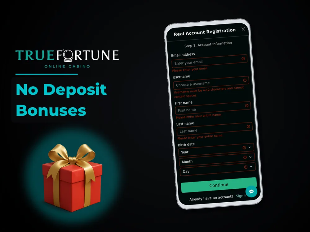 True Fortune casino - No Deposit Bonuses