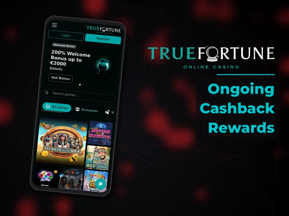 True Fortune casino - Ongoing Cashback Rewards