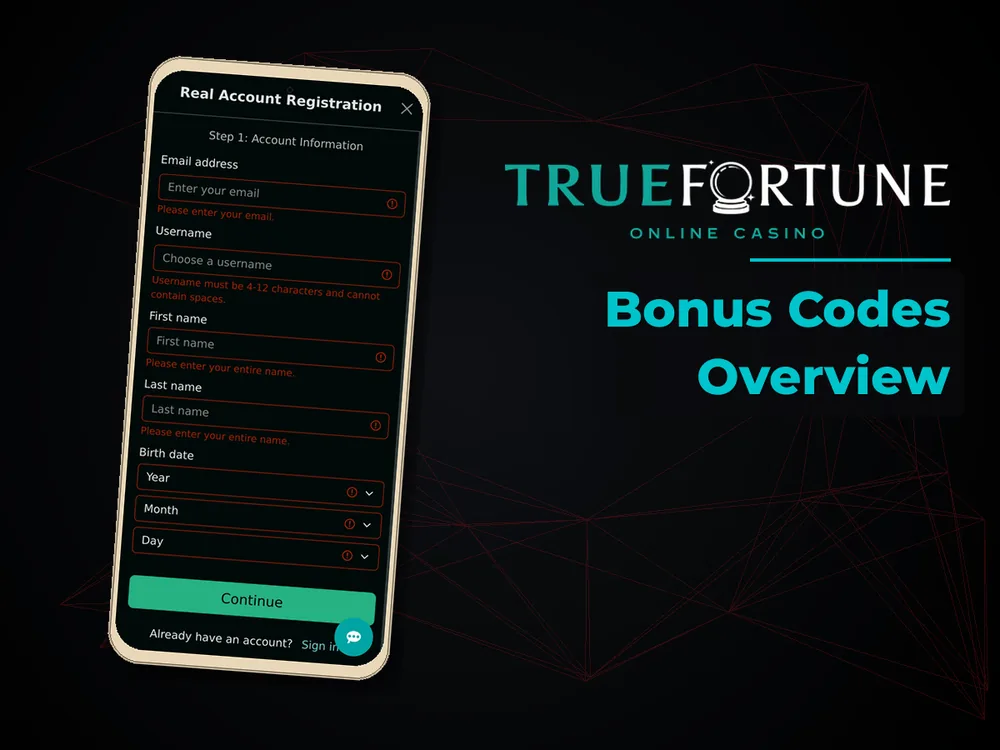 True Fortune casino - Bonus Codes Overview
