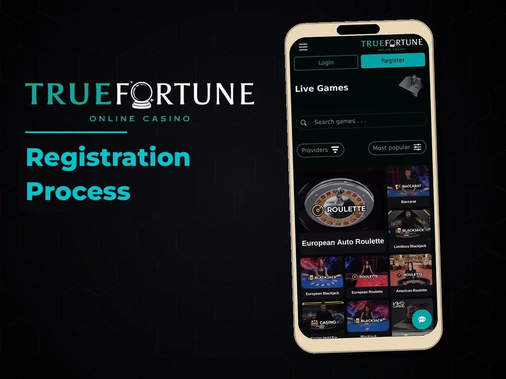 True Fortune casino - Registration Process