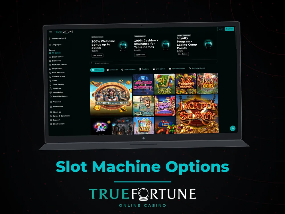 True Fortune casino - Slot Machine Options