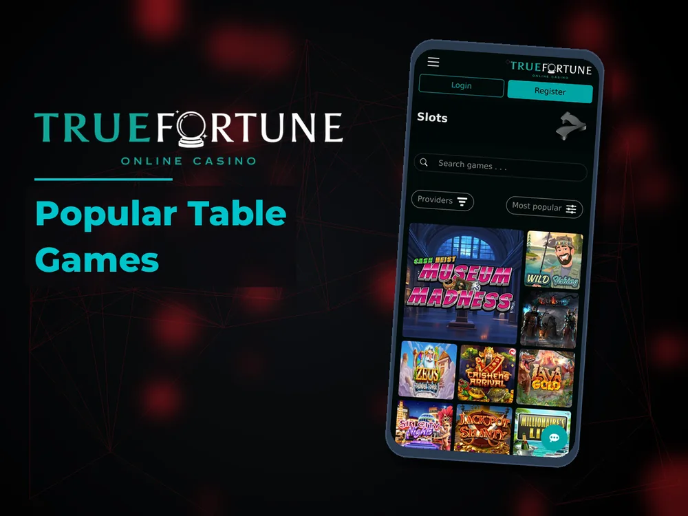 True Fortune casino - Popular Table Games