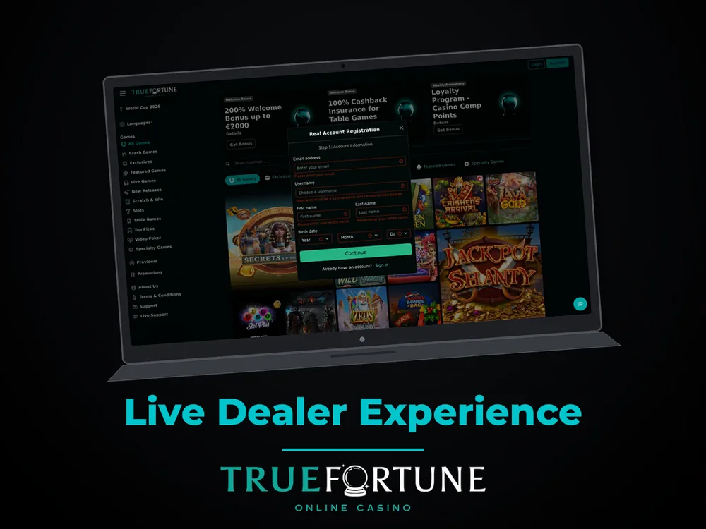 True Fortune casino - Live Dealer Experience