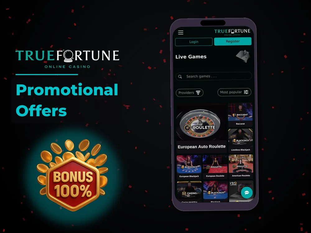 True Fortune casino - Promotional Offers