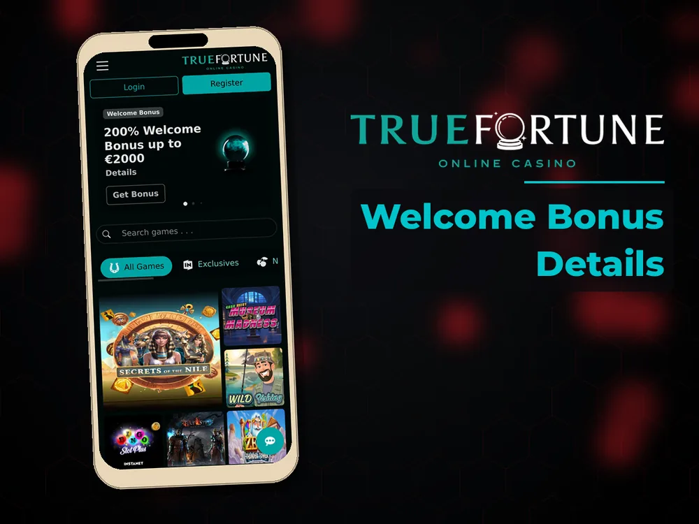 True Fortune casino - Welcome Bonus Details