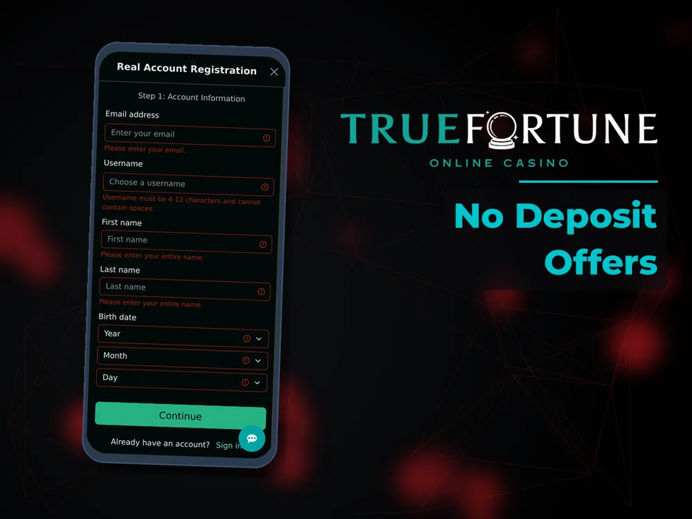 True Fortune casino - No Deposit Offers