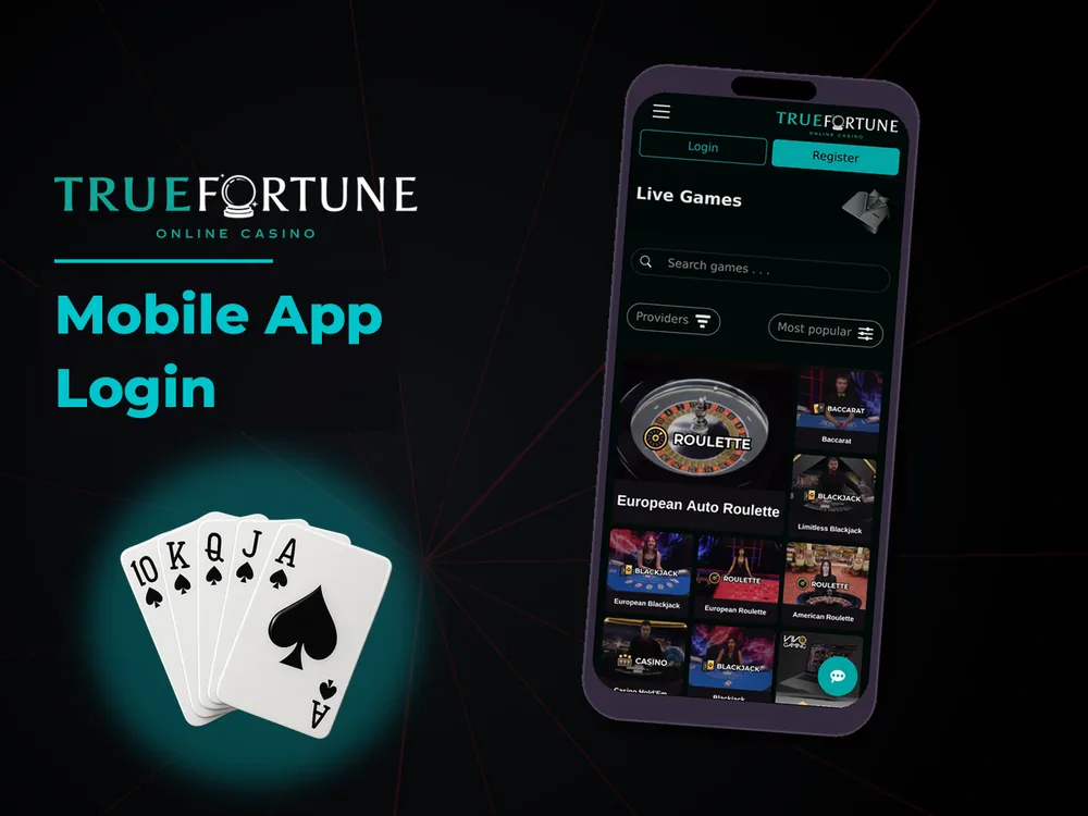 True Fortune casino - Mobile App Login