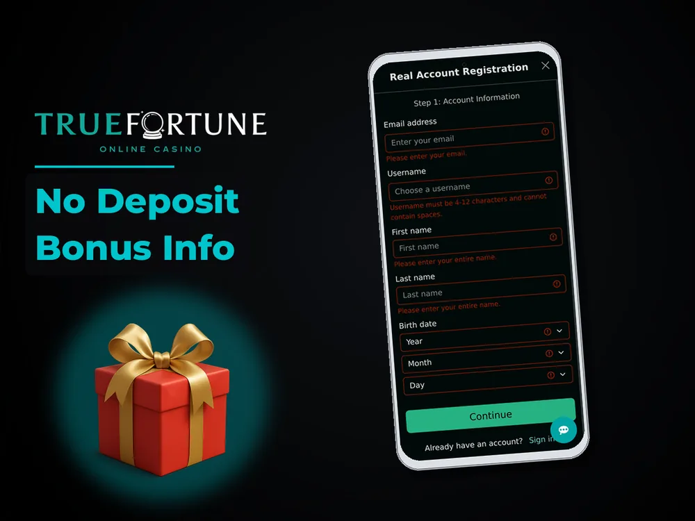 True Fortune casino - No Deposit Bonus Info