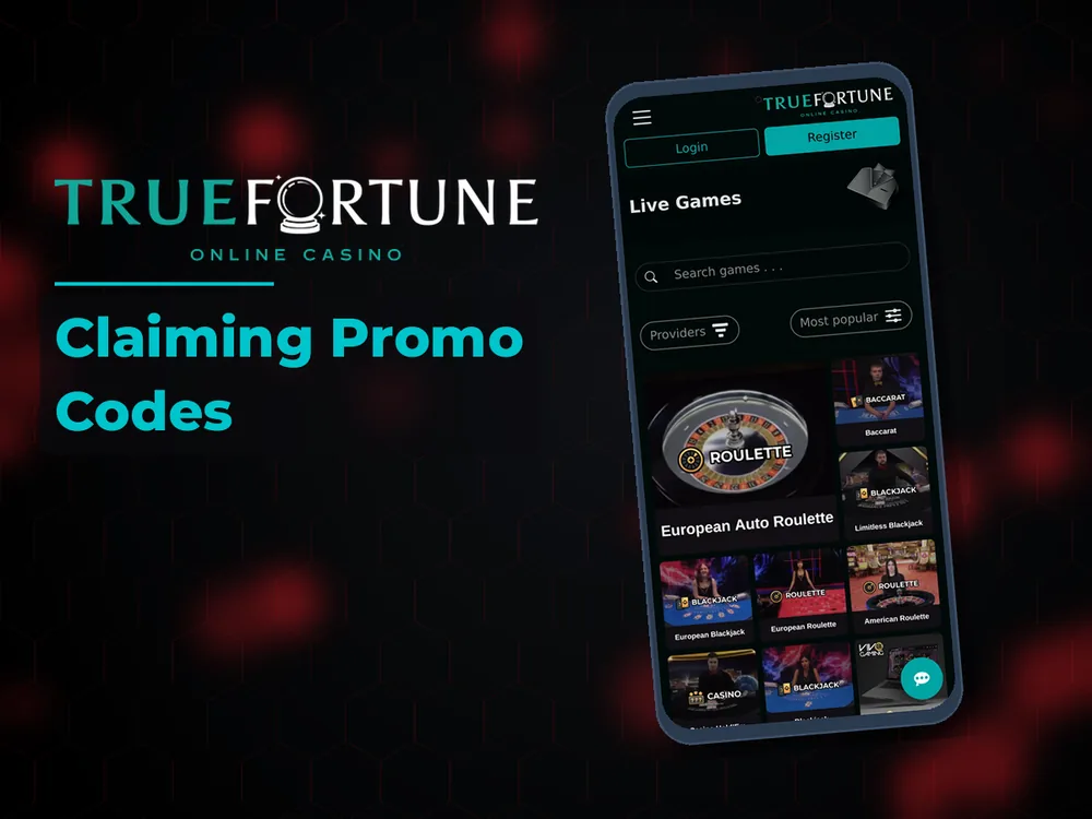 True Fortune casino - Claiming Promo Codes