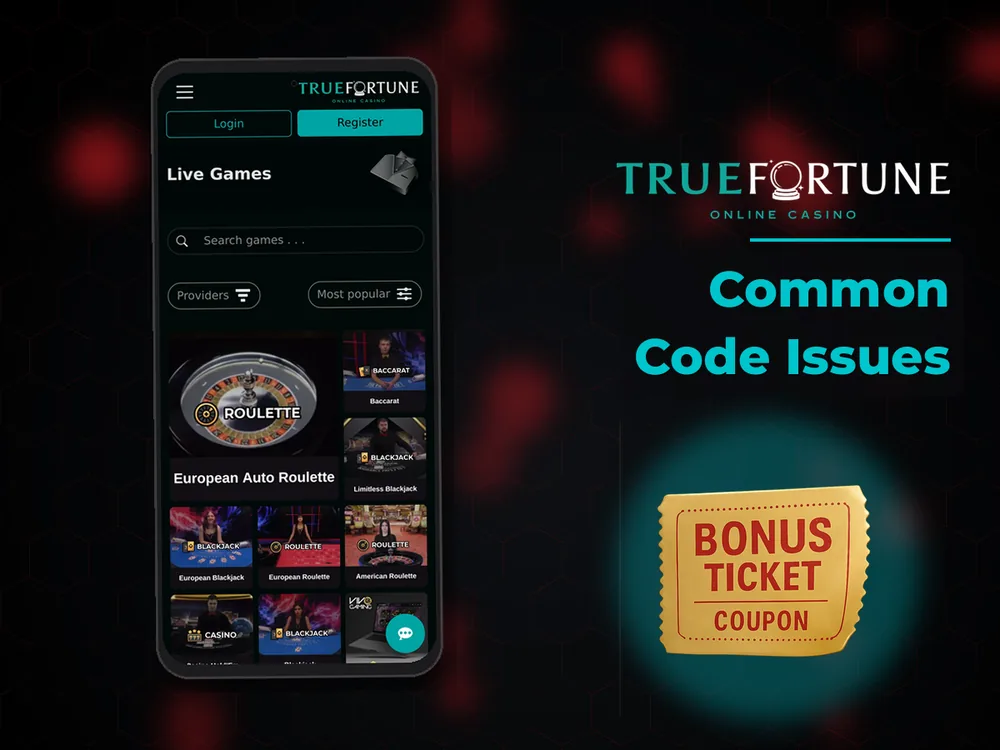 True Fortune casino - Common Code Issues