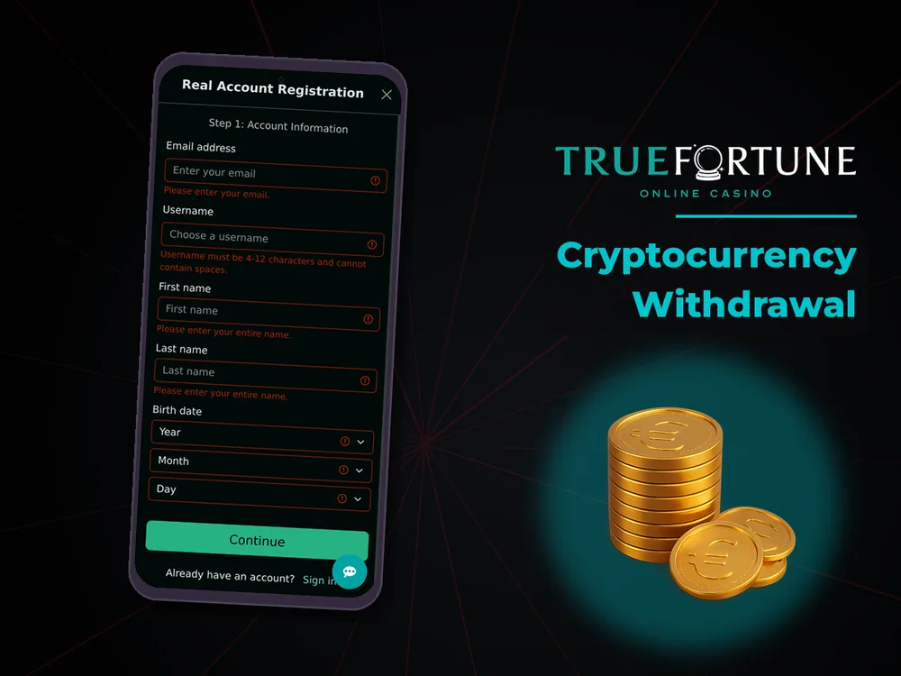True Fortune casino - Cryptocurrency Withdrawal
