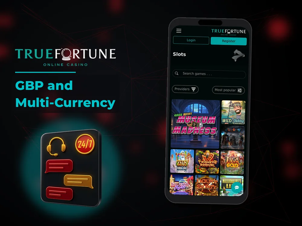 True Fortune casino - GBP and Multi-Currency