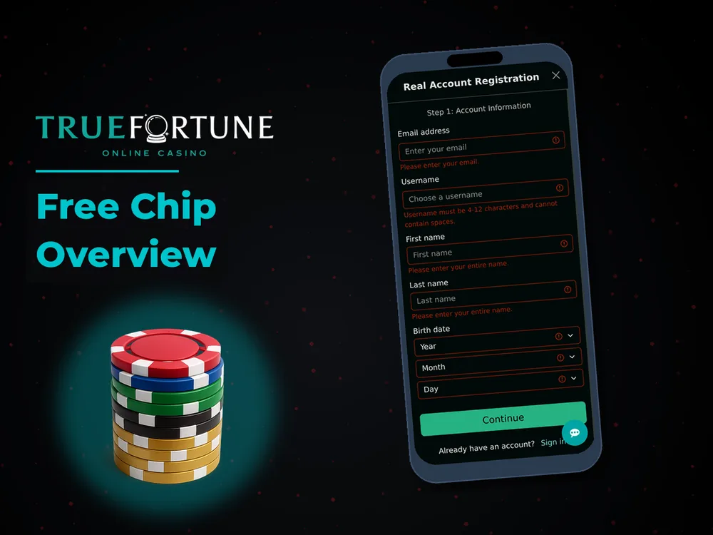 True Fortune casino - Free Chip Overview