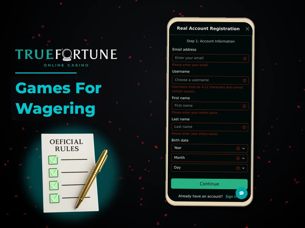 True Fortune casino - Games For Wagering