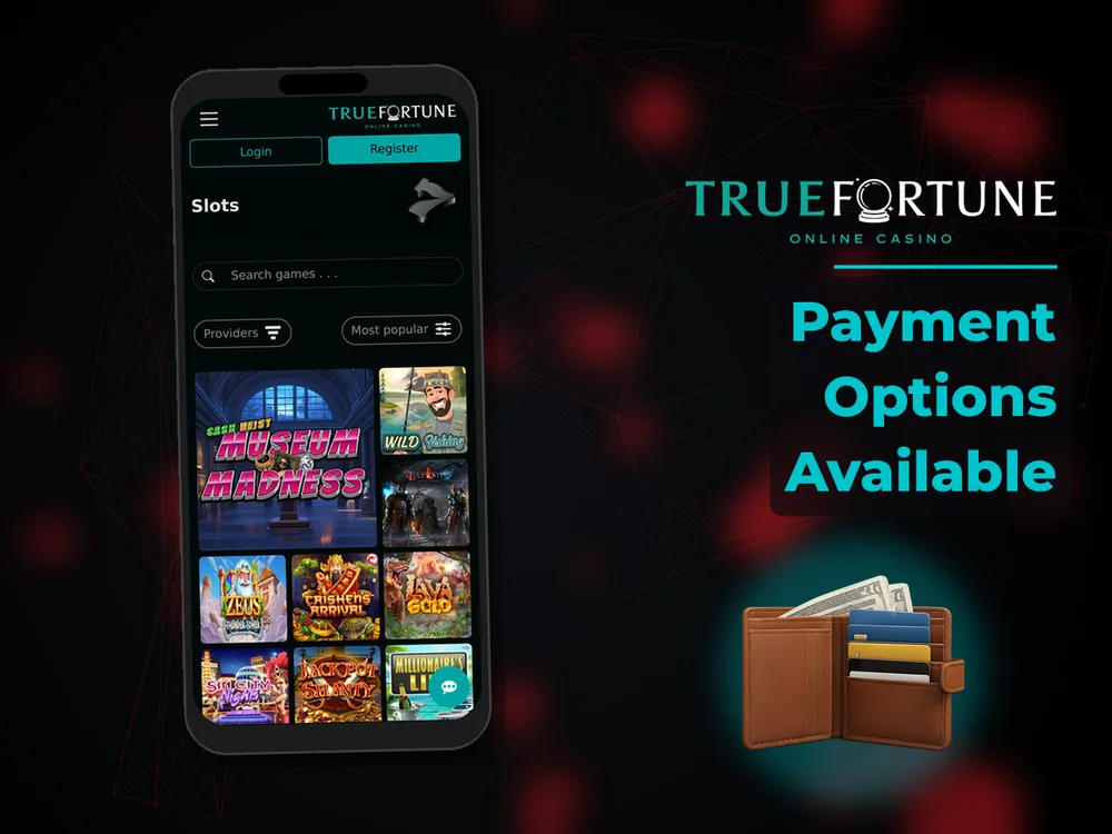 True Fortune casino - Payment Options Available