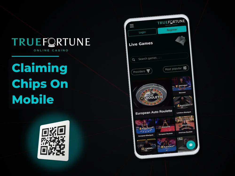 True Fortune casino - Claiming Chips On Mobile