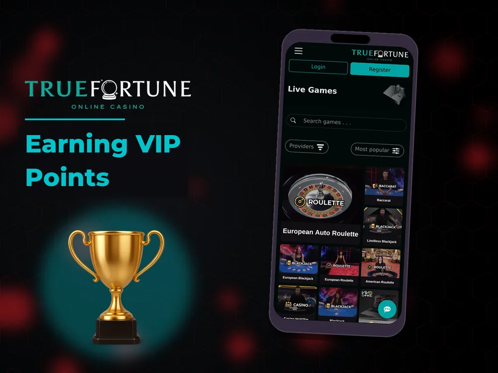 True Fortune casino - Earning VIP Points