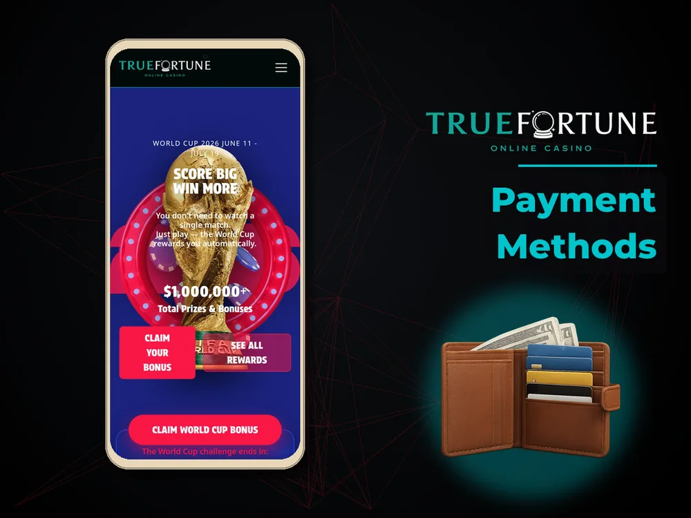 True Fortune casino - Payment Methods