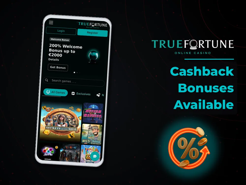 True Fortune casino - Cashback Bonuses Available