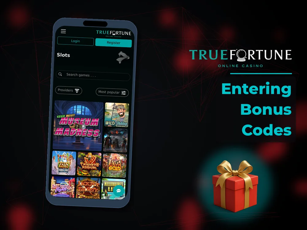 True Fortune casino - Entering Bonus Codes