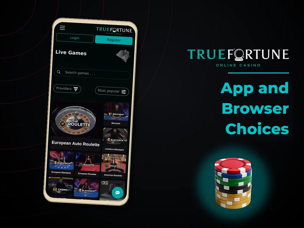 True Fortune casino - App and Browser Choices