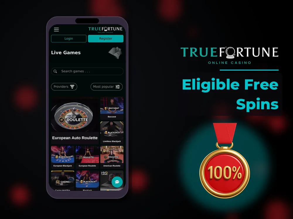 True Fortune casino - Eligible Free Spins