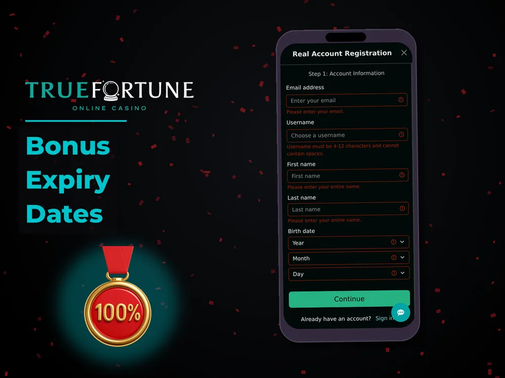 True Fortune casino - Bonus Expiry Dates
