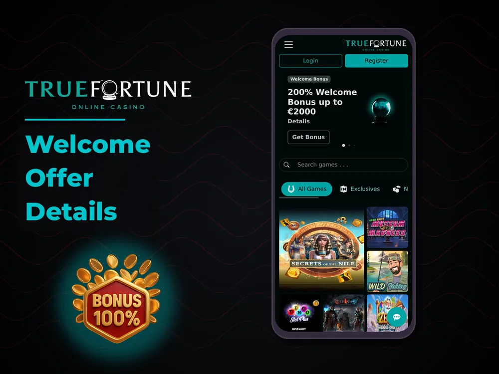 True Fortune casino - Welcome Offer Details