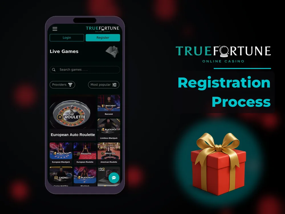 True Fortune casino - Registration Process