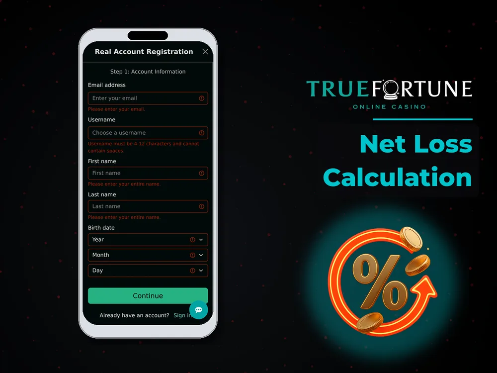 True Fortune casino - Net Loss Calculation