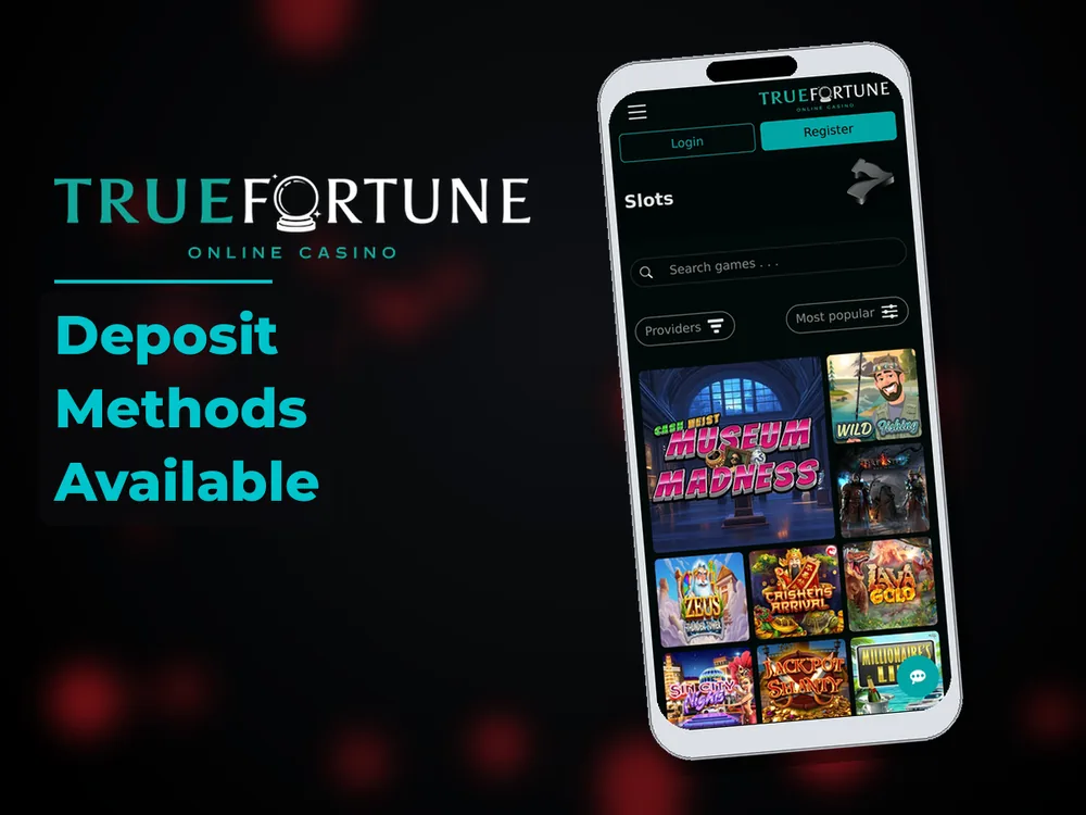 True Fortune casino - Deposit Methods Available
