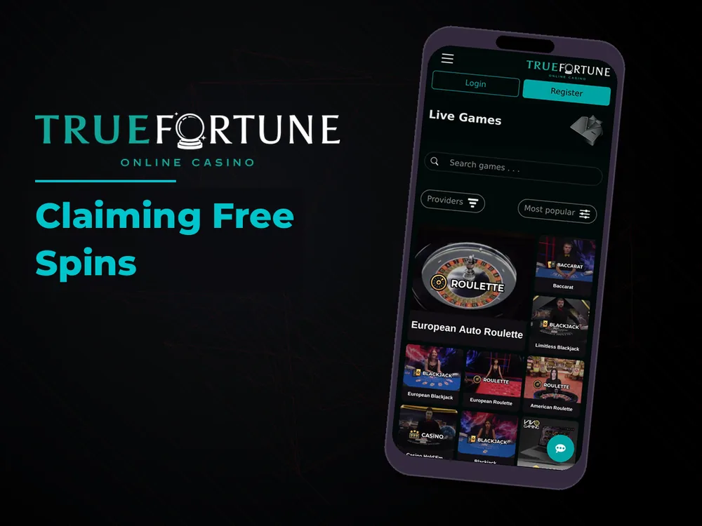 True Fortune casino - Claiming Free Spins