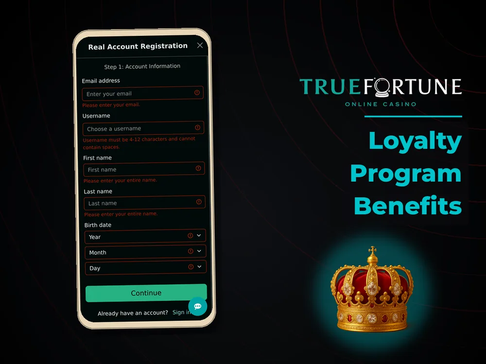 True Fortune casino - Loyalty Program Benefits
