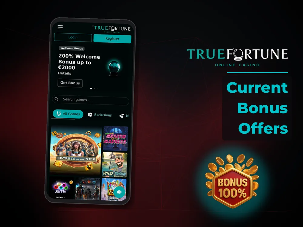 True Fortune casino - Current Bonus Offers