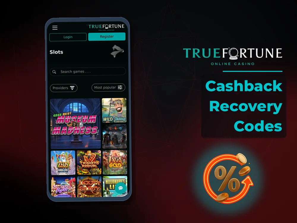 True Fortune casino - Cashback Recovery Codes