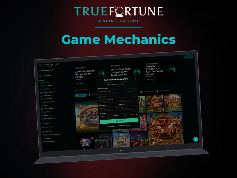 True Fortune casino - Game Mechanics