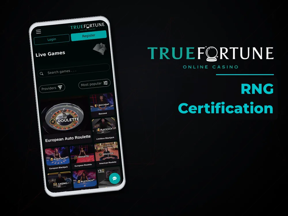True Fortune casino - RNG Certification