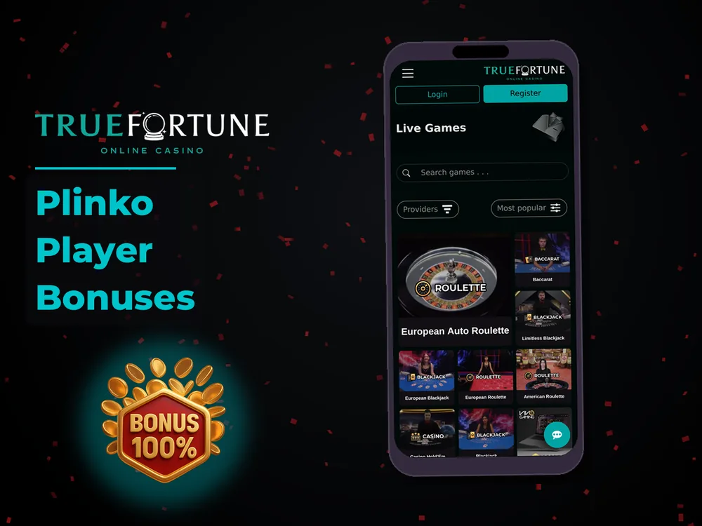 True Fortune casino - Plinko Player Bonuses