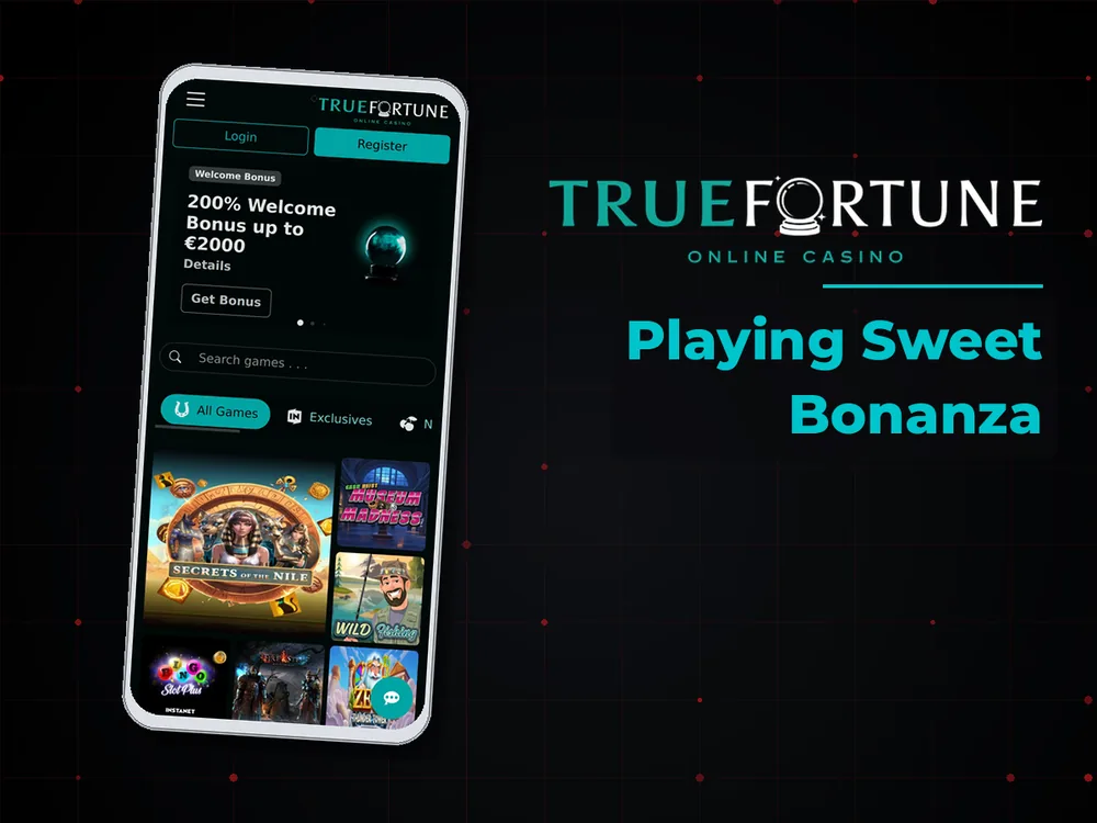 True Fortune casino - Playing Sweet Bonanza