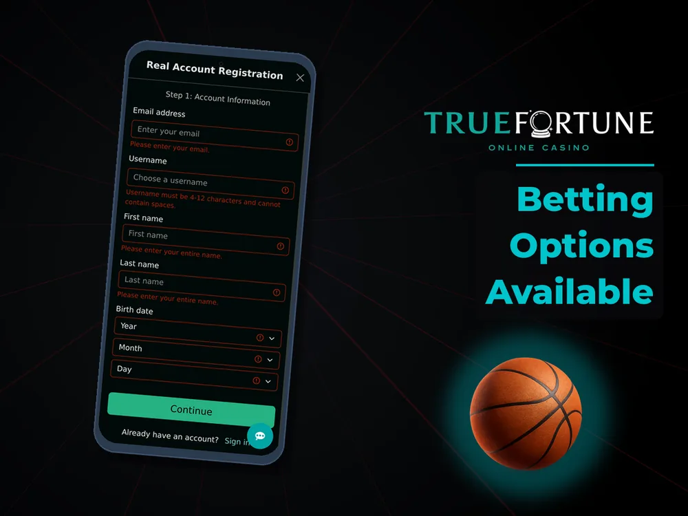 True Fortune casino - Betting Options Available