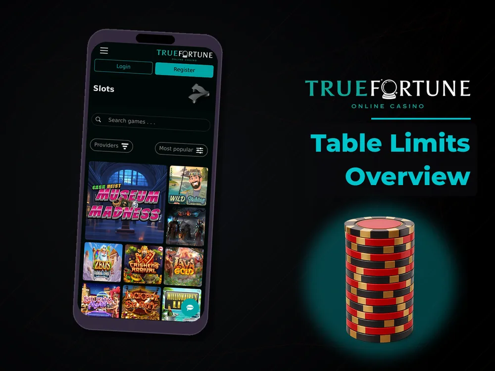 True Fortune casino - Table Limits Overview