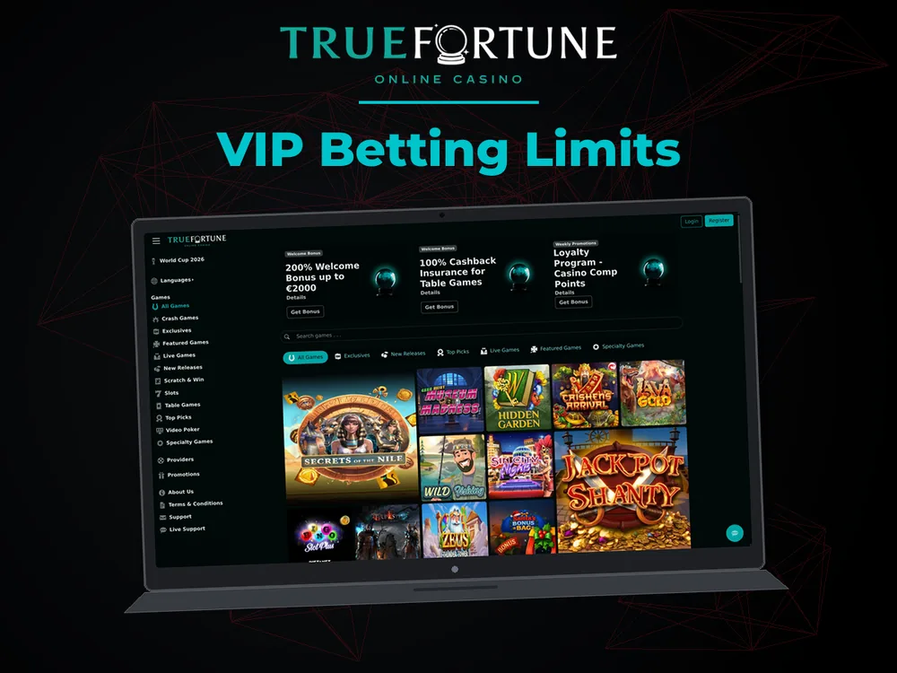 True Fortune casino - VIP Betting Limits