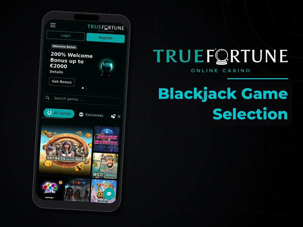 True Fortune casino - Blackjack Game Selection