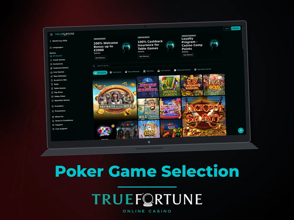 True Fortune casino - Poker Game Selection