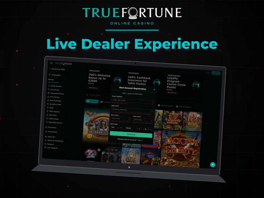 True Fortune casino - Live Dealer Experience