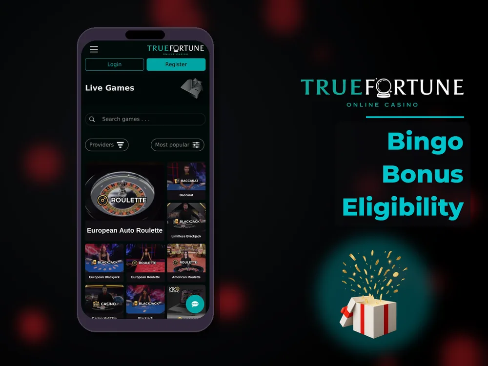 True Fortune casino - Bingo Bonus Eligibility