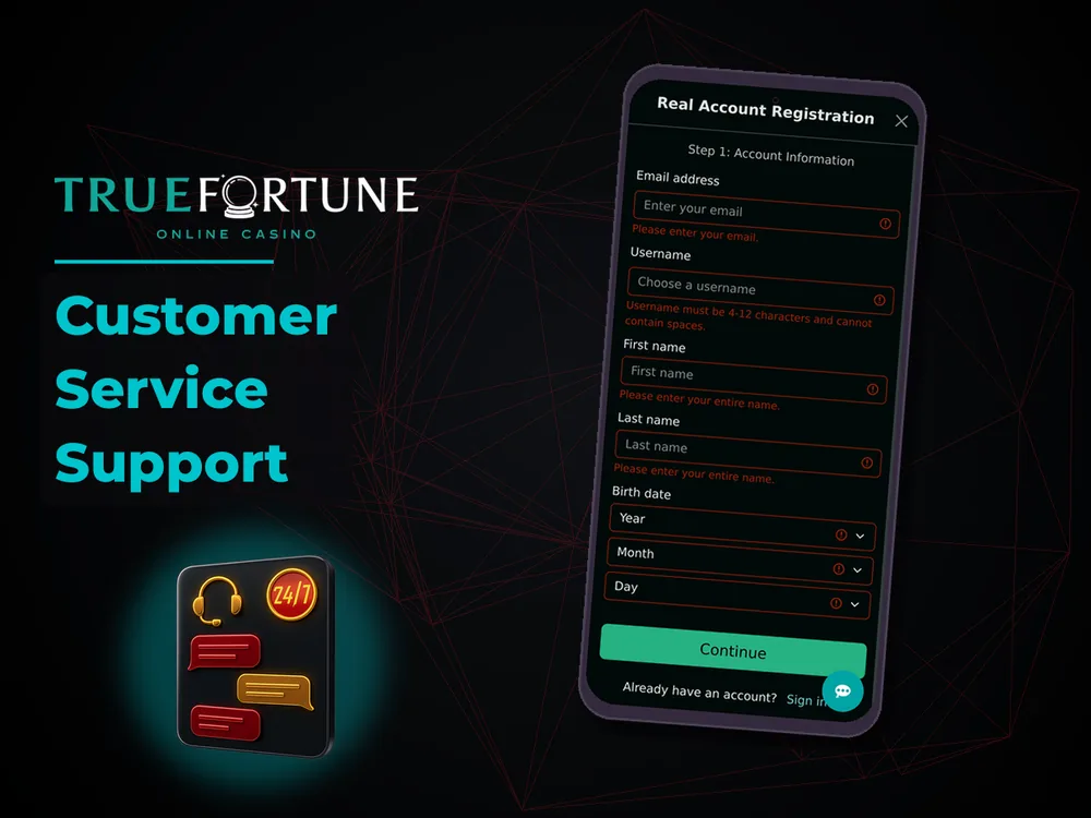 True Fortune casino - Customer Service Support