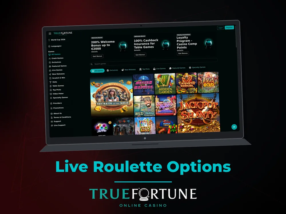 True Fortune casino - Live Roulette Options
