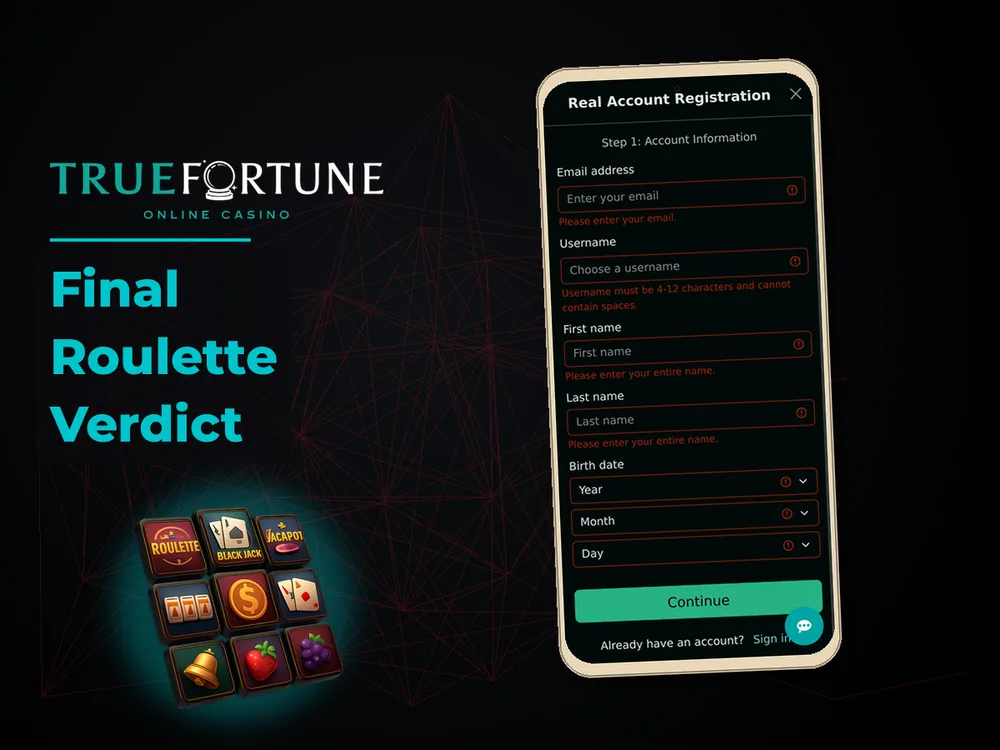 True Fortune casino - Final Roulette Verdict